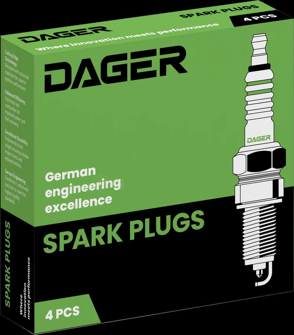 DAGER Zündkerzen, Packung mit 4 Stück